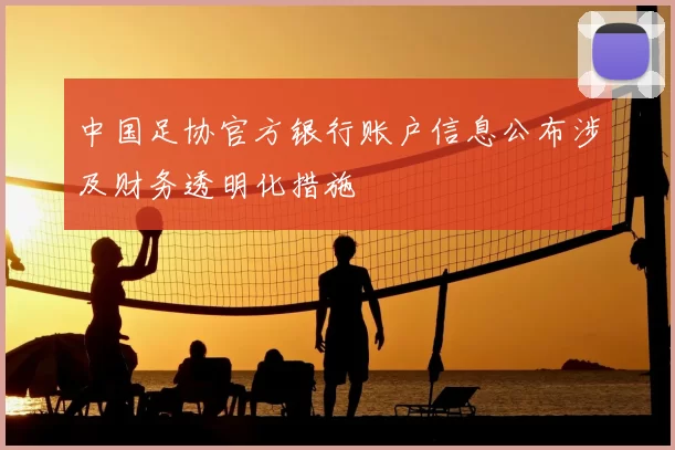 中国足协官方银行账户信息公布涉及财务透明化措施